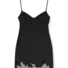 d-inlay-r1 Mini-robe en nylon avec empiècement en tulle