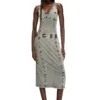 d-inny Robe midi sans manches effet denim