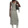 d-inny Robe midi sans manches effet denim