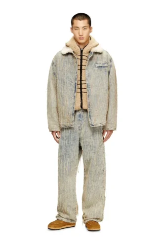 d-ivar-s Veste en denim jacquard à fils flottants