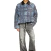 d-ivar-s1 Veste en denim bouclé graphique