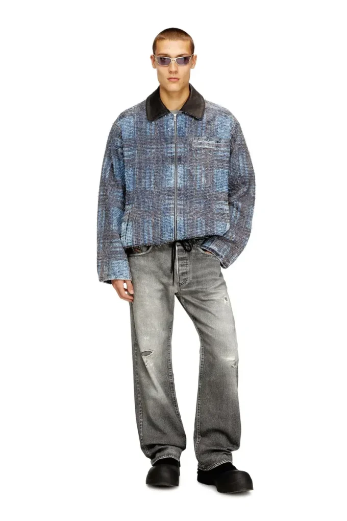 d-ivar-s1 Veste en denim bouclé graphique