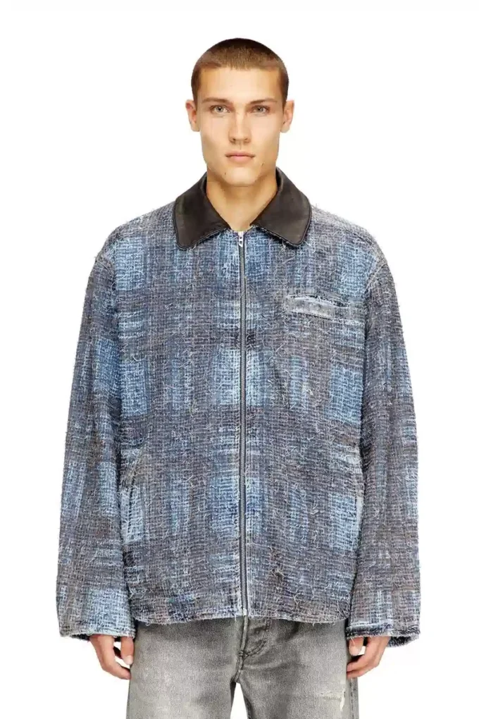 d-ivar-s1 Veste en denim bouclé graphique