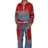 d-krap-fse Veste en denim dévoré avec logo