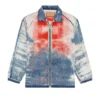 d-krap-fse Veste en denim dévoré avec logo