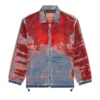 d-krap-fse Veste en denim dévoré avec logo