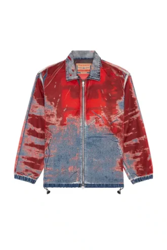 d-krap-fse Veste en denim dévoré avec logo
