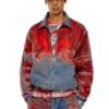 d-krap-fse Veste en denim dévoré avec logo