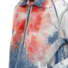 d-krap-fse Veste en denim dévoré avec logo