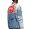 d-krap-fse Veste en denim dévoré avec logo