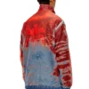 d-krap-fse Veste en denim dévoré avec logo