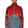 d-krap-fse Veste en denim dévoré avec logo