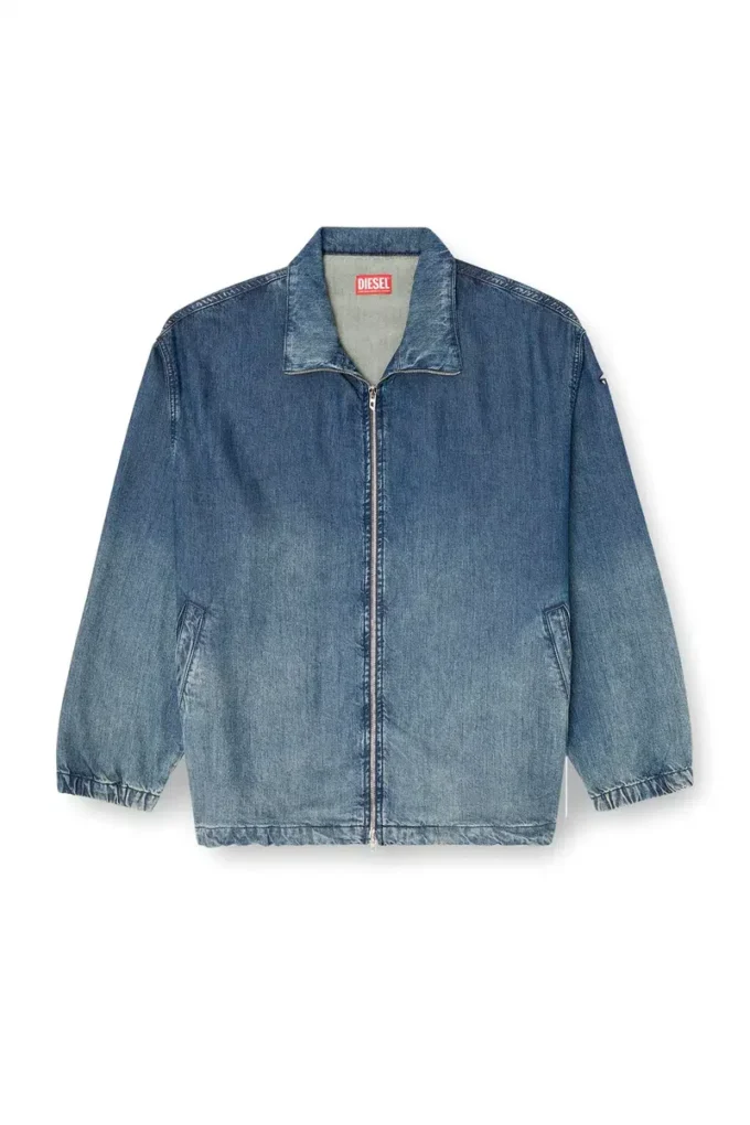d-krap-s6 Veste zippée en denim fluide