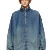 d-krap-s6 Veste zippée en denim fluide