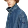 d-krap-s6 Veste zippée en denim fluide