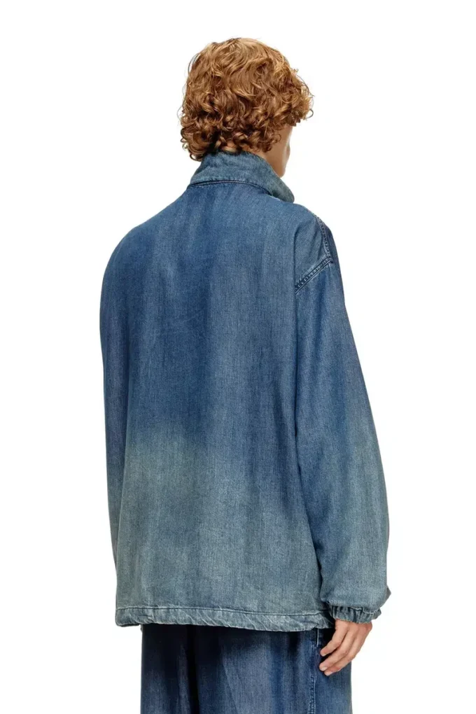 d-krap-s6 Veste zippée en denim fluide