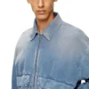 d-kurz Veste en denim coloré à chevrons