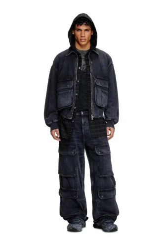 d-kurz Veste en denim tissé batavia
