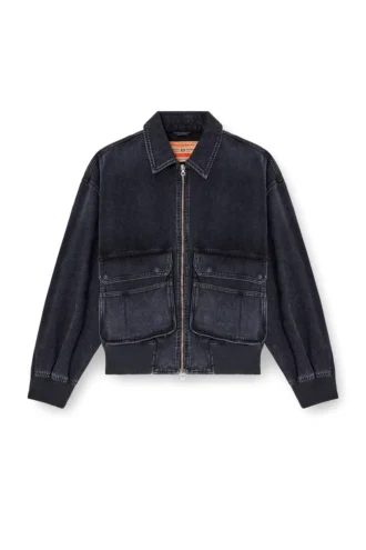 d-kurz Veste en denim tissé batavia