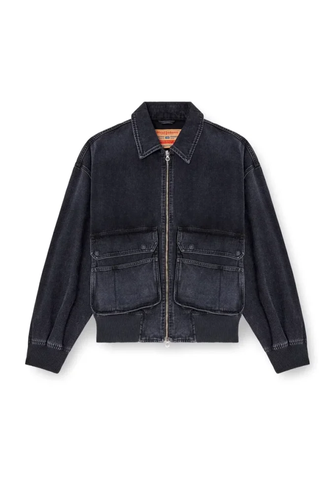 d-kurz Veste en denim tissé batavia