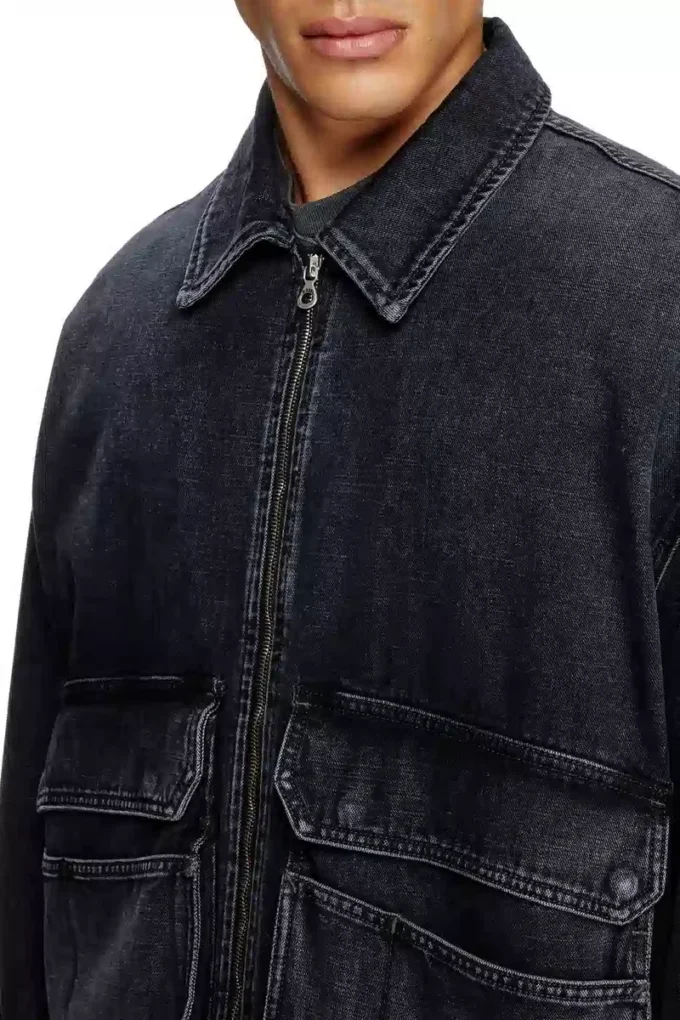 d-kurz Veste en denim tissé batavia