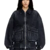 d-kurz Veste en denim tissé batavia
