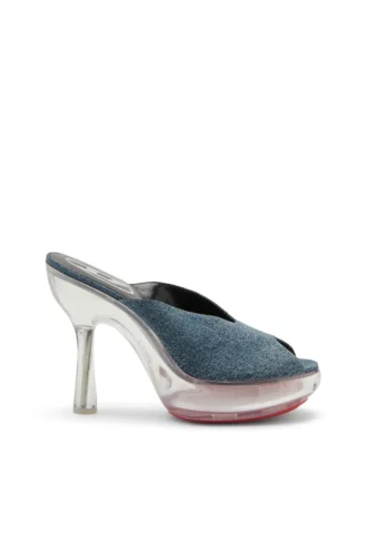 d-lake platform sdl Mules à plateforme D-Lake en denim et plexiglas