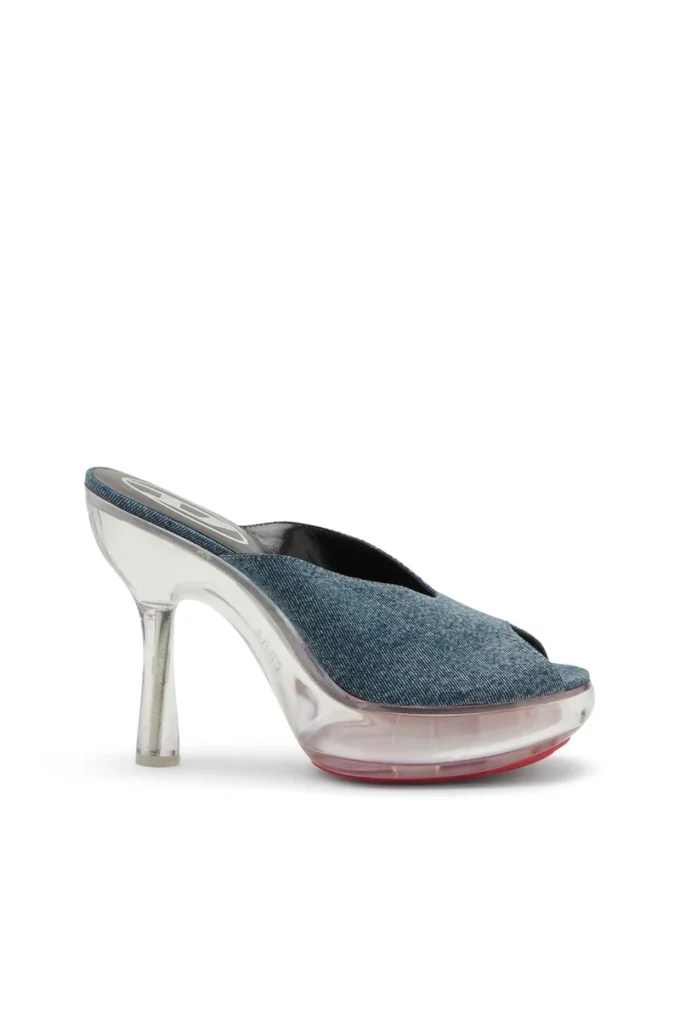 d-lake platform sdl Mules à plateforme D-Lake en denim et plexiglas