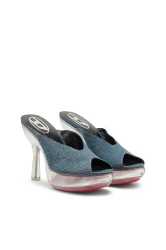 d-lake platform sdl Mules à plateforme D-Lake en denim et plexiglas