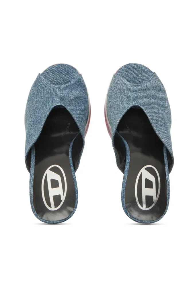 d-lake platform sdl Mules à plateforme D-Lake en denim et plexiglas