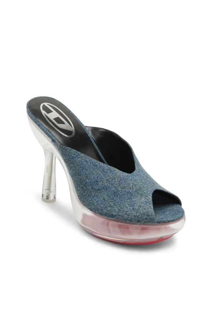 d-lake platform sdl Mules à plateforme D-Lake en denim et plexiglas
