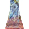 d-leele Robe longue en jersey déchiré avec imprimé poster