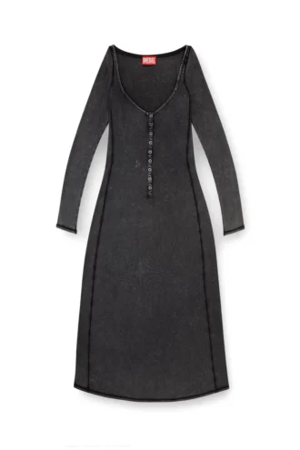 d-ley Robe midi en jersey côtelé délavé