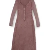 d-ley Robe midi en jersey côtelé délavé