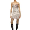 d-longy Mini-robe avec imprimé métallisé