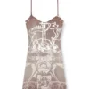 d-longy Mini-robe avec imprimé métallisé