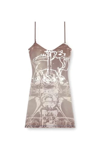 d-longy Mini-robe avec imprimé métallisé