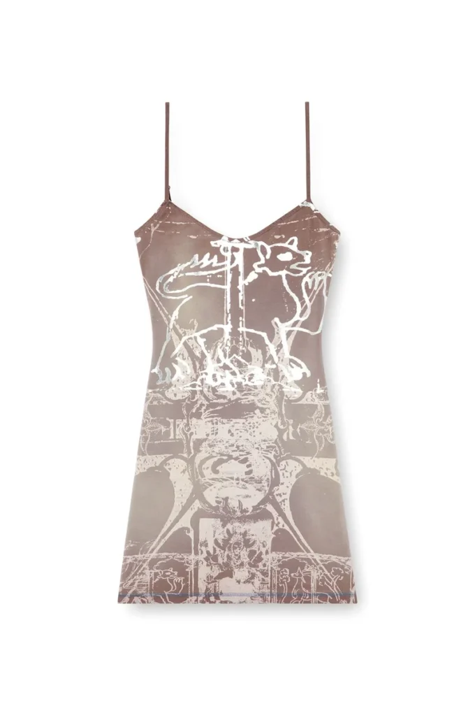 d-longy Mini-robe avec imprimé métallisé