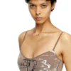 d-longy Mini-robe avec imprimé métallisé