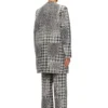 d-lot-fsh Manteau en denim jacquard Prince de Galles