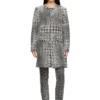 d-lot-fsh Manteau en denim jacquard Prince de Galles