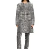 d-lot-fsh Manteau en denim jacquard Prince de Galles
