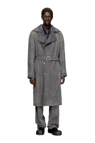 d-matthew-s Trench-coat en denim à motifs