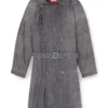 d-matthew-s Trench-coat en denim à motifs
