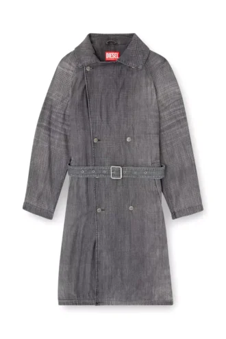 d-matthew-s Trench-coat en denim à motifs