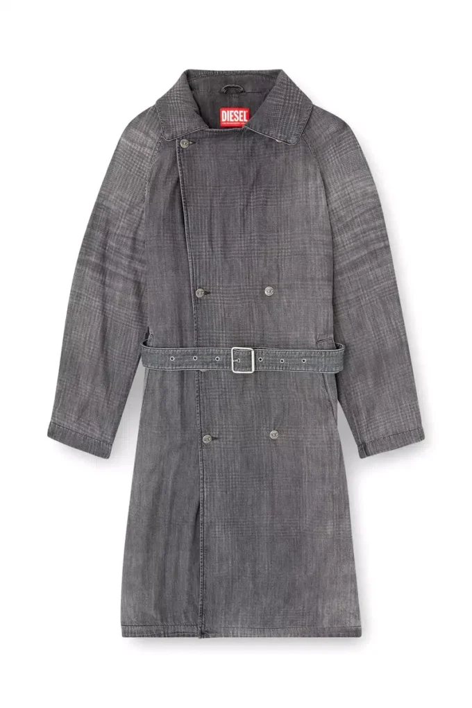 d-matthew-s Trench-coat en denim à motifs