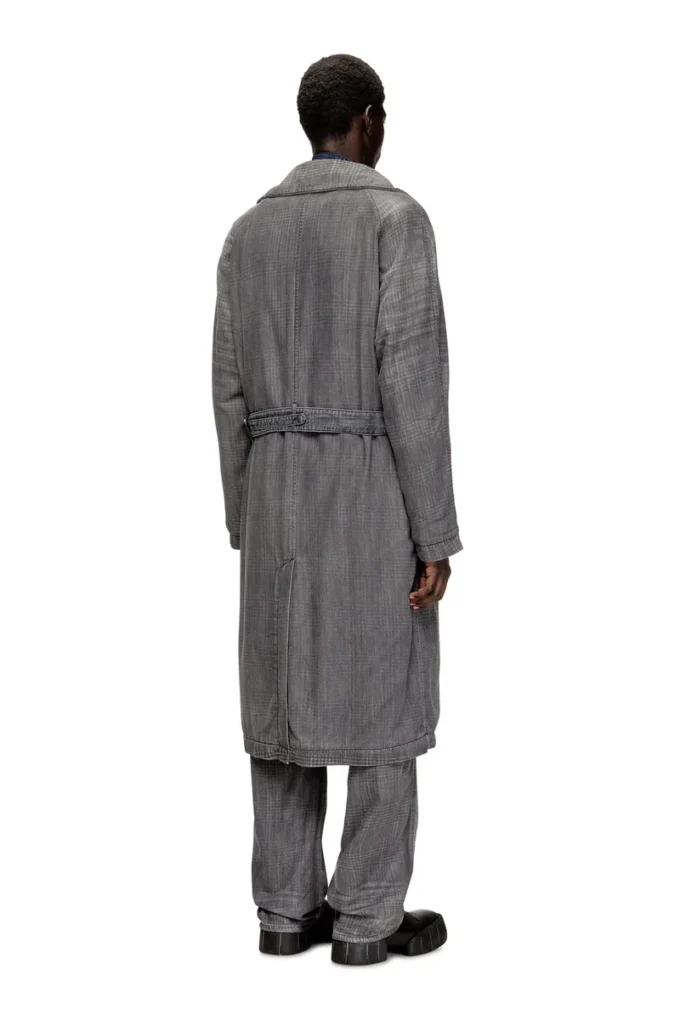 d-matthew-s Trench-coat en denim à motifs