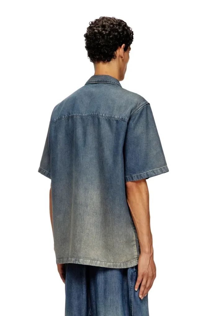 d-nabil-s3 Chemise de bowling en denim fluide dégradé