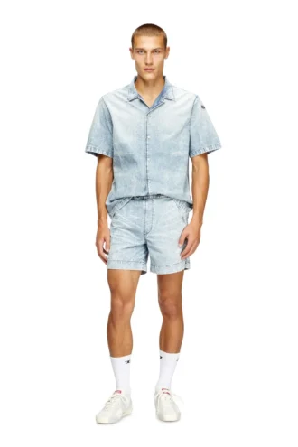 d-nabil-s4 Chemise de bowling en denim marbré