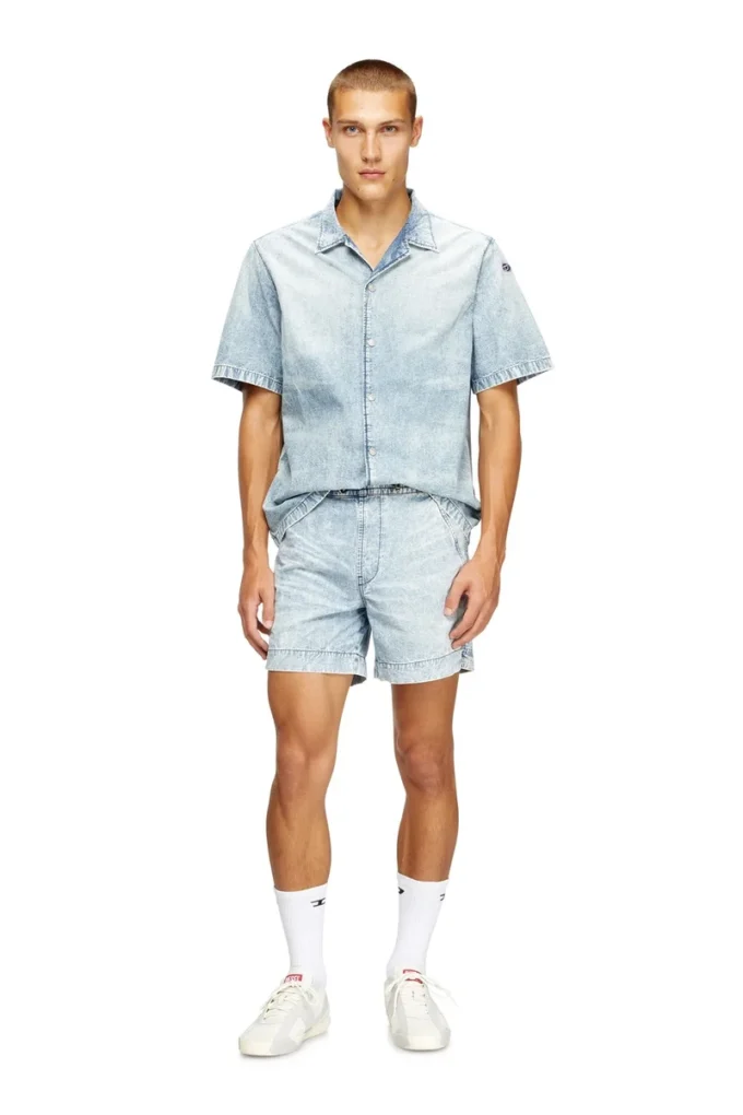 d-nabil-s4 Chemise de bowling en denim marbré